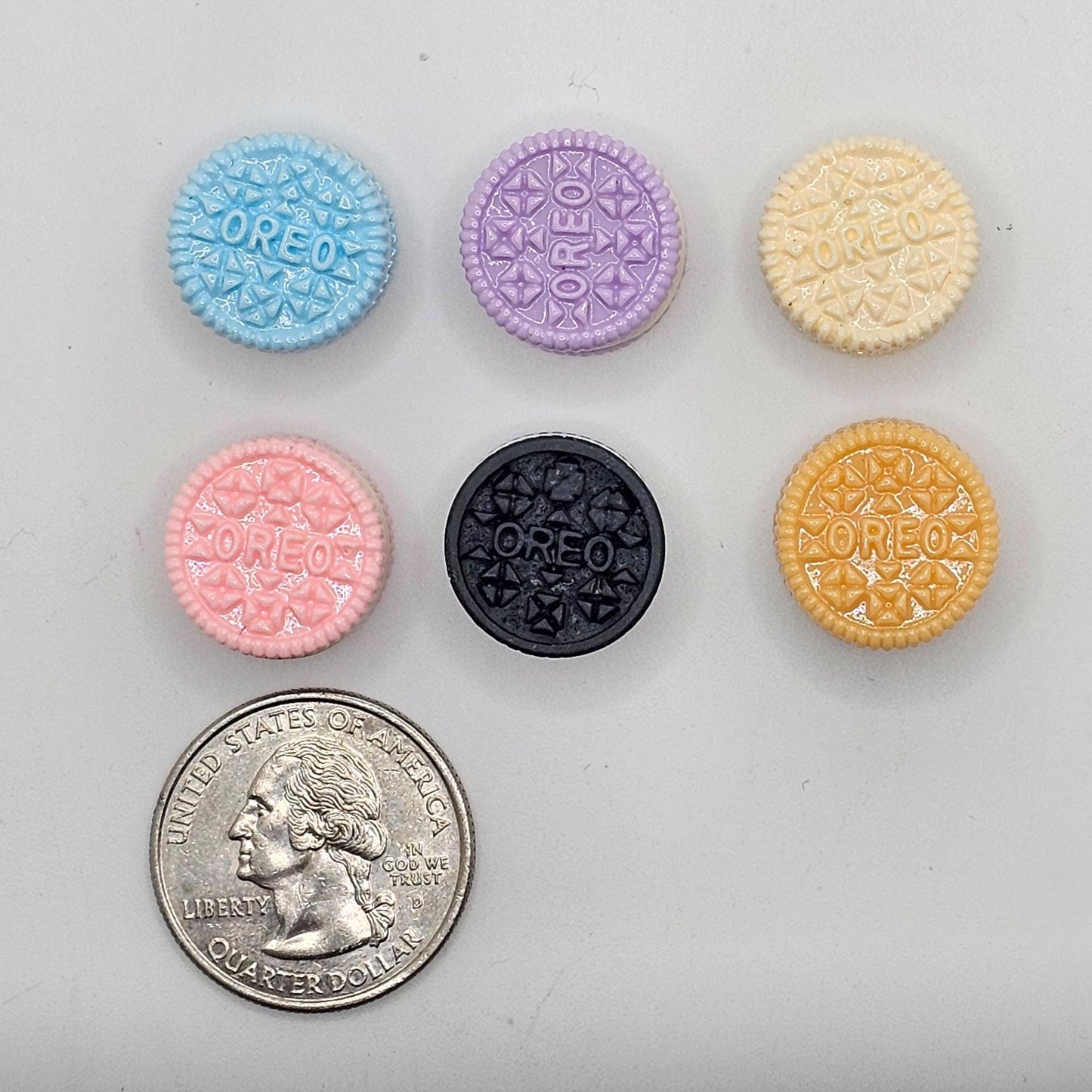 6/12/24 Pcs Miniature Cookie Sandwich Resin Flat Back Cabochons, Snack Cabochon #CAB153