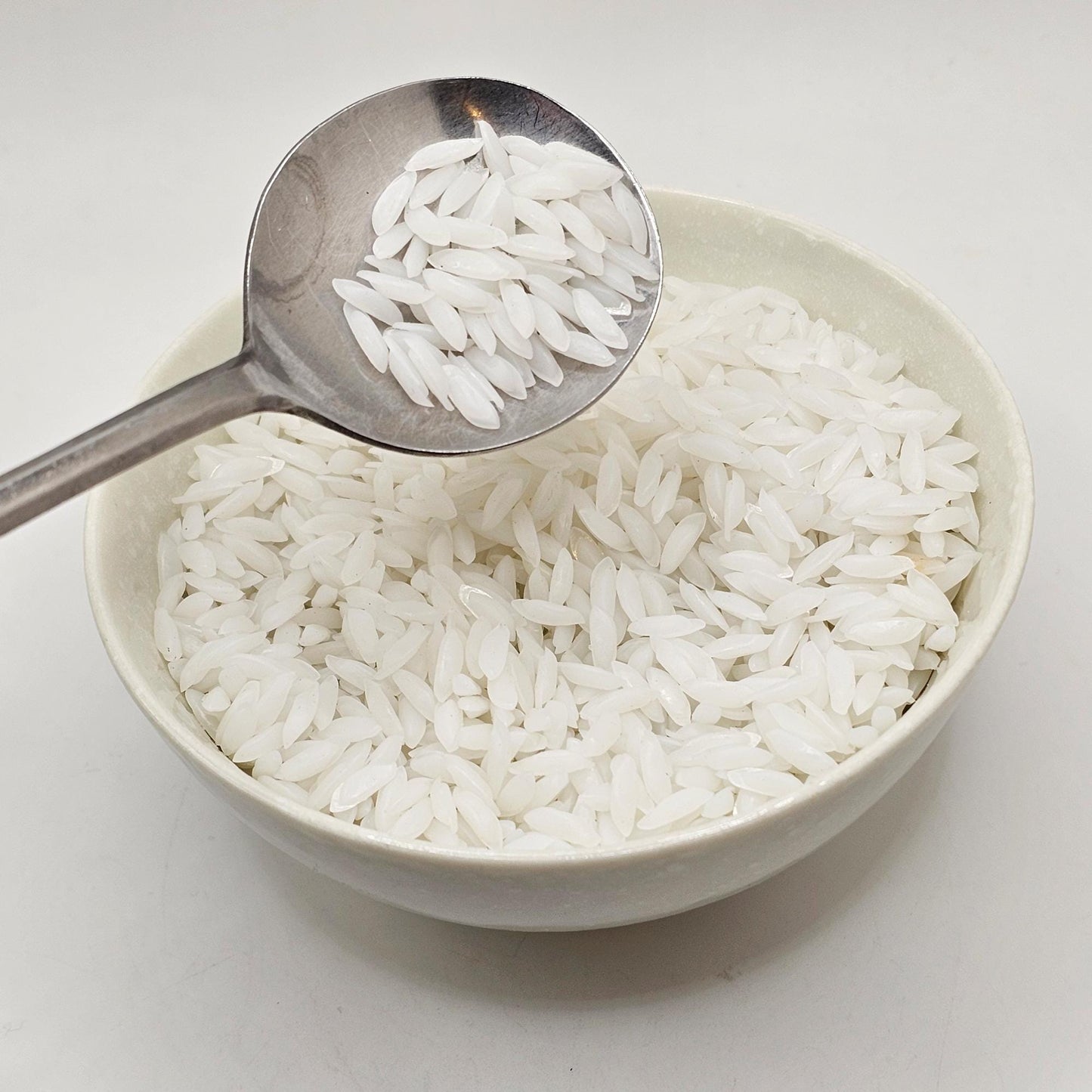 20/60/100 gram Fake White Rice Cabochon, 3D Realistic Size Rice Cabochons, #CAB180