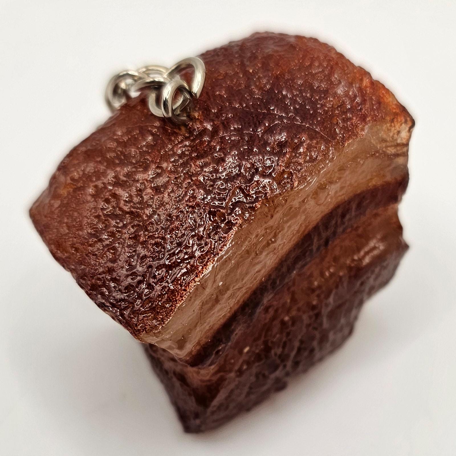 Fake Imitation Artificial Hot Dog, Pork Belly, Pork Rib Realistic Size Charms Key Chain Keyring