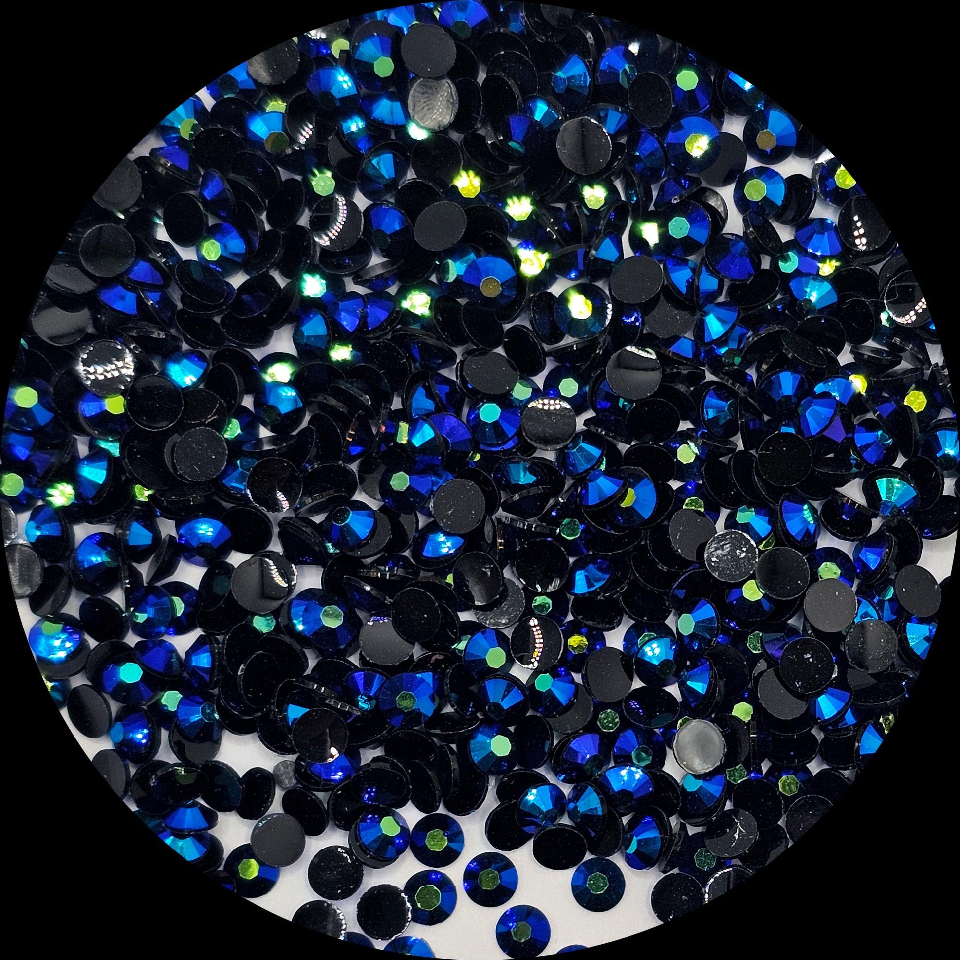 Bulk AB Jelly Flatback Resin Acrylic Rhinestones Non-Hotfix Montana Blue 2mm 3mm 4mm 5mm 6mm