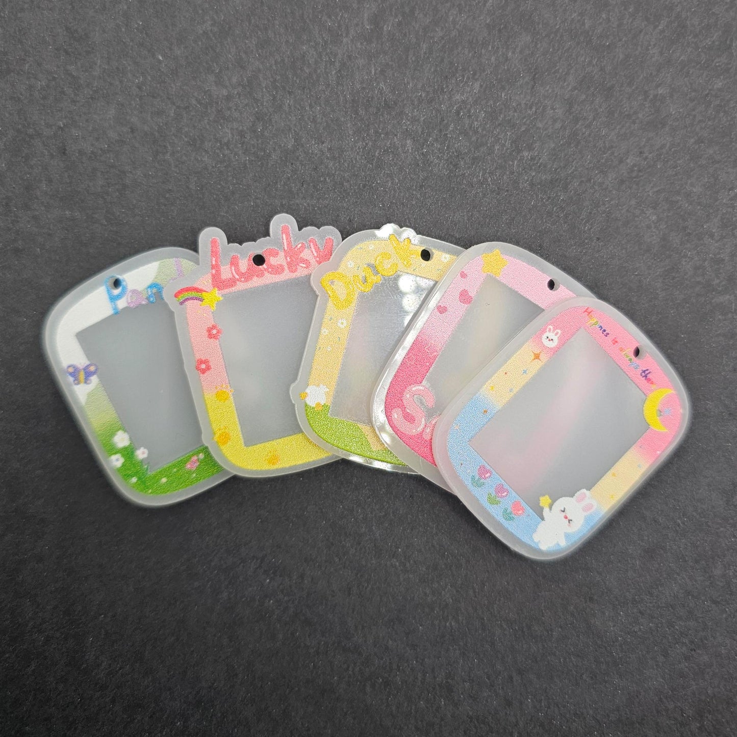 6/20 Pcs Mini Frame Pendant Charm Acrylic Frame Tag #CAB166