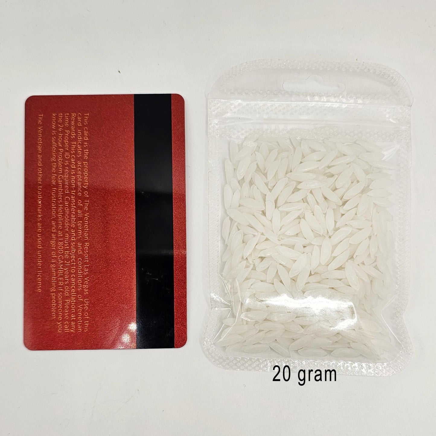 20/60/100 gram Fake White Rice Cabochon, 3D Realistic Size Rice Cabochons, #CAB180