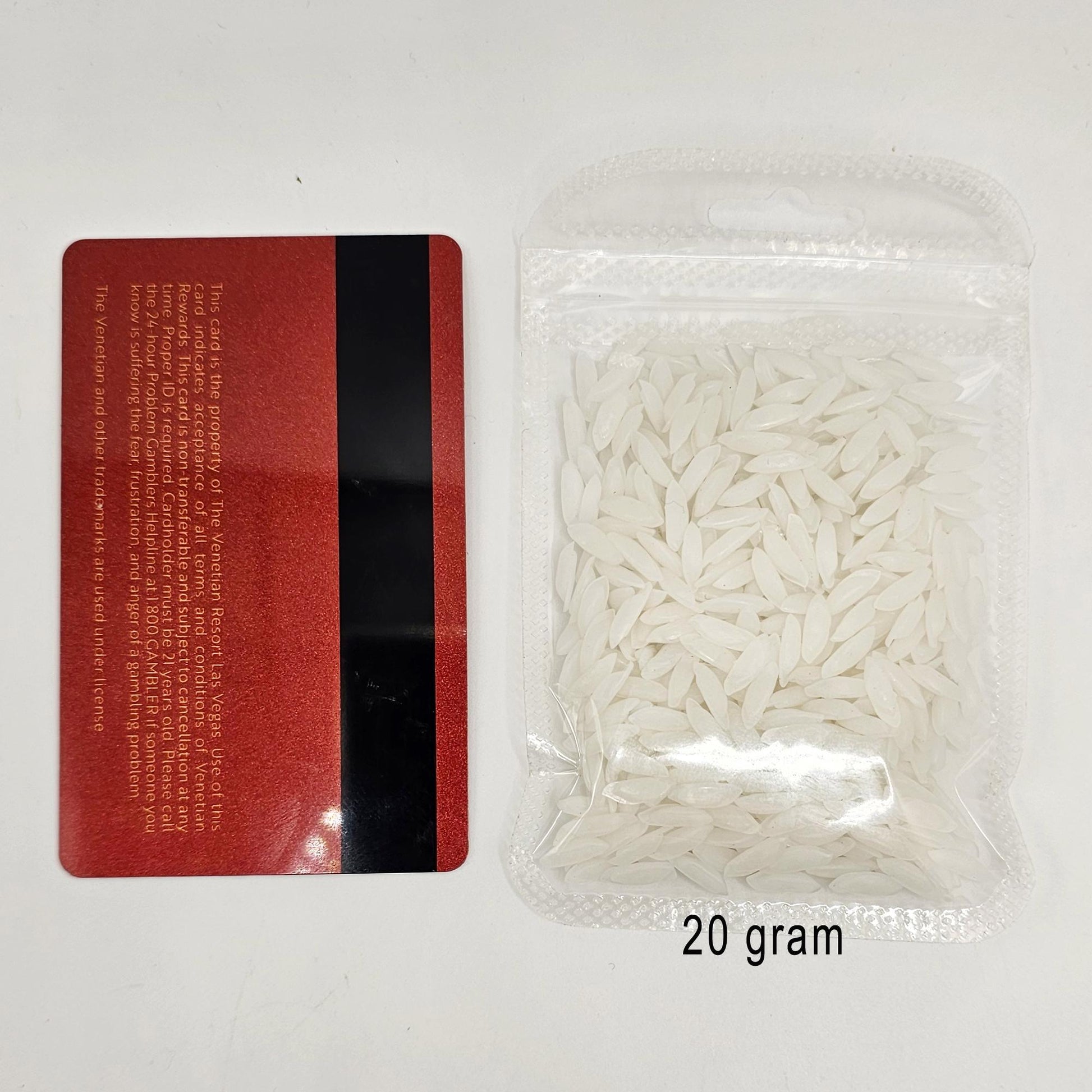20/60/100 gram Fake White Rice Cabochon, 3D Realistic Size Rice Cabochons, #CAB180