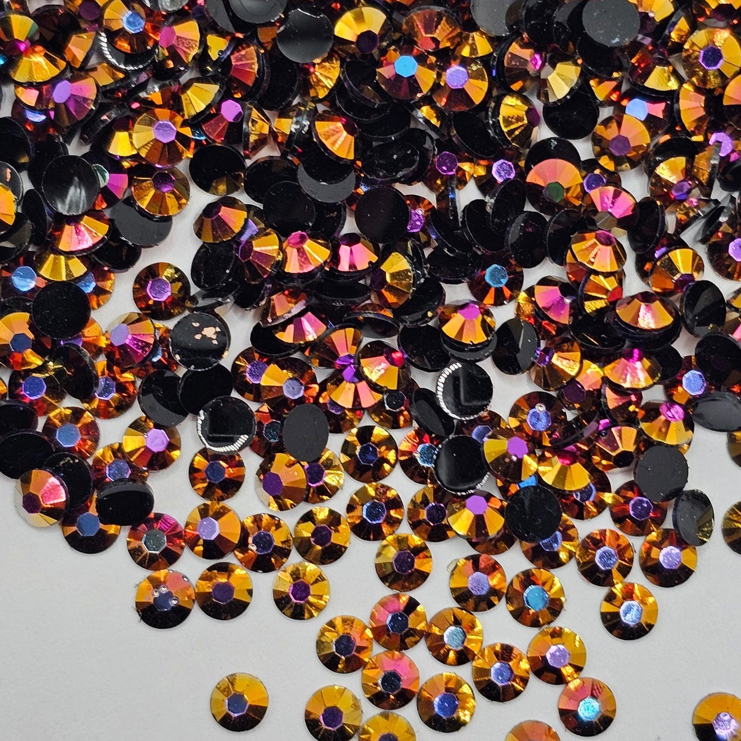 Bulk AB Jelly Flatback Resin Acrylic Rhinestones Non-Hotfix Rose Gold 2mm 3mm 4mm 5mm 6mm