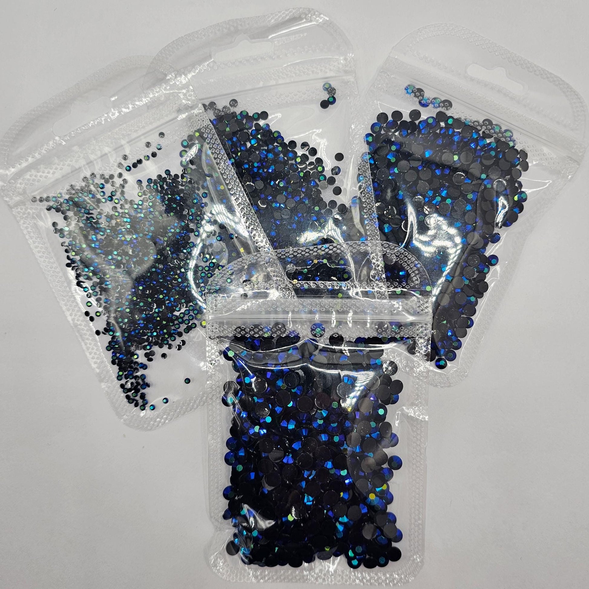 Bulk AB Jelly Flatback Resin Acrylic Rhinestones Non-Hotfix Montana Blue 2mm 3mm 4mm 5mm 6mm