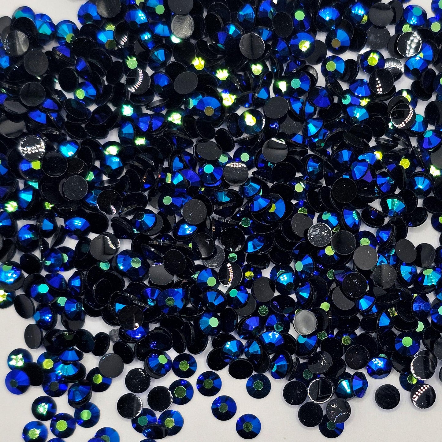 Bulk AB Jelly Flatback Resin Acrylic Rhinestones Non-Hotfix Montana Blue 2mm 3mm 4mm 5mm 6mm