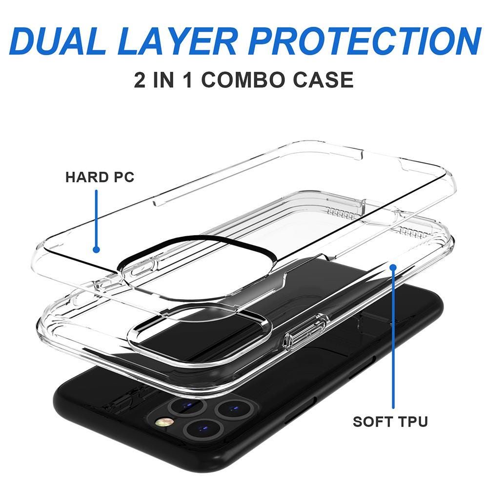 Durable Protective Phone Cover Clear Transparent Double Layered Samsung Galaxy S23/S24/S25 Plus Ultra A14 5G/A15/A16 5G Phone Case