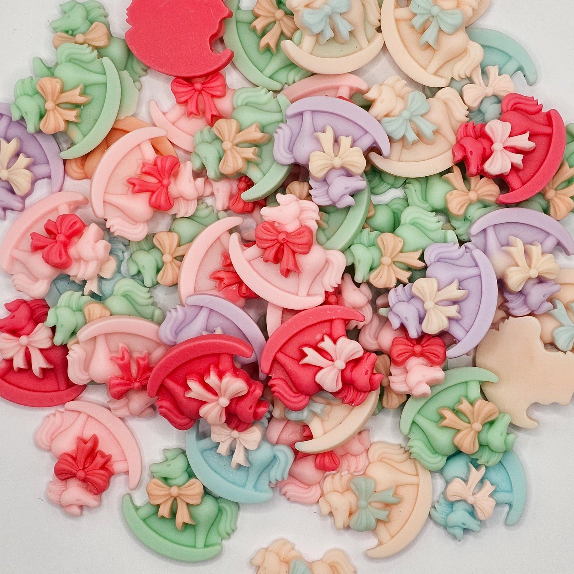 6/15 Pcs Trojan Horse Flat Back Resin Cabochons, Kawaii Flatback Cabochon #CAB194