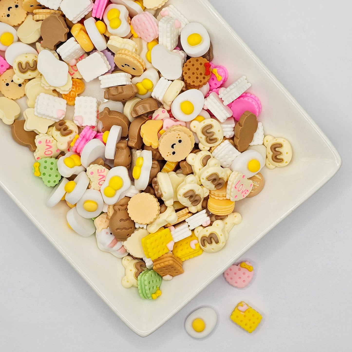 20/50 Pcs Cute Miniature Kawaii Decoden Cookie Food Resin Flatback Cabochons #CAB214