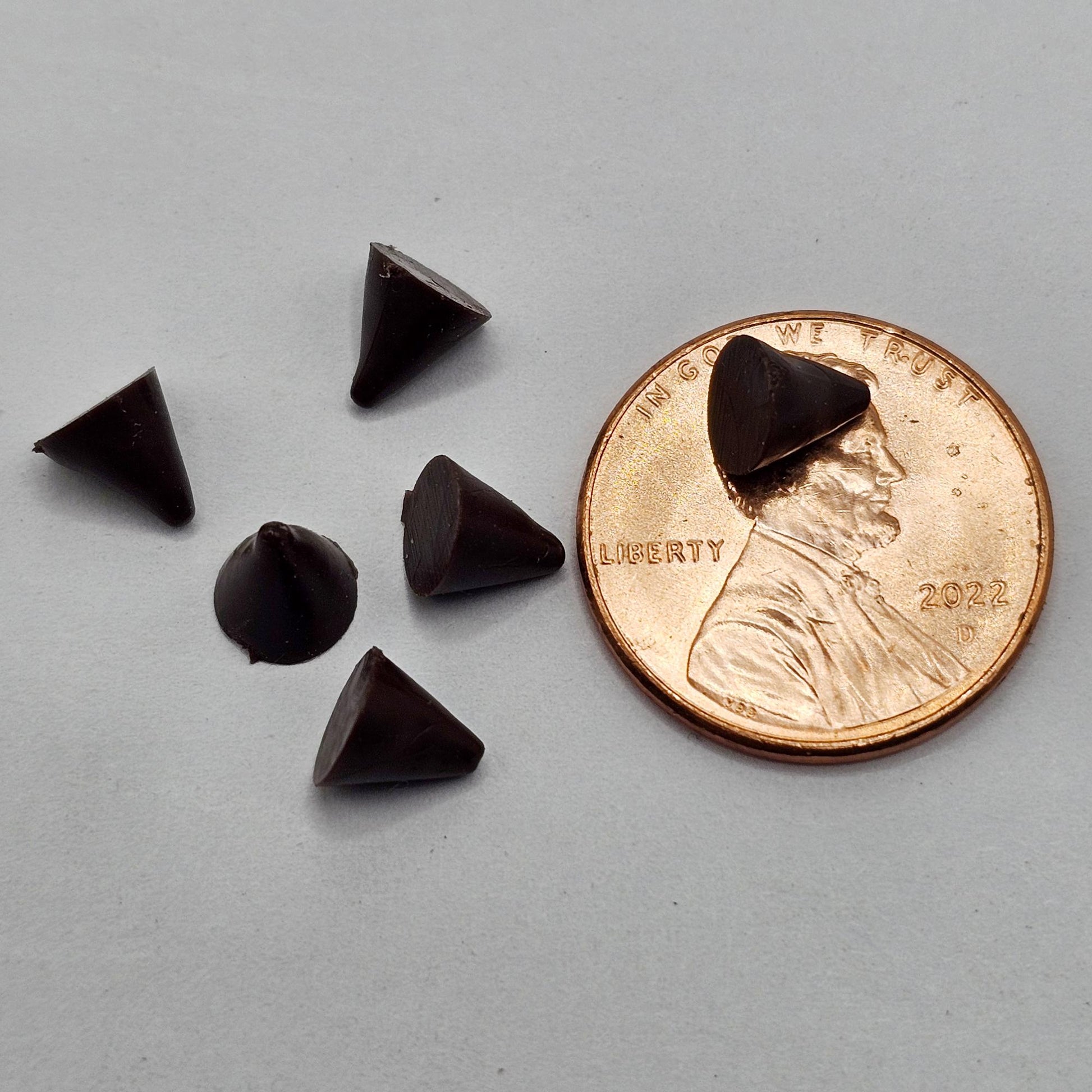 20/50 Pcs Resin Chocolate Chips Cabochon NON EDIBLE Realistic Flat Back Bake Chip Cabochons #CAB215