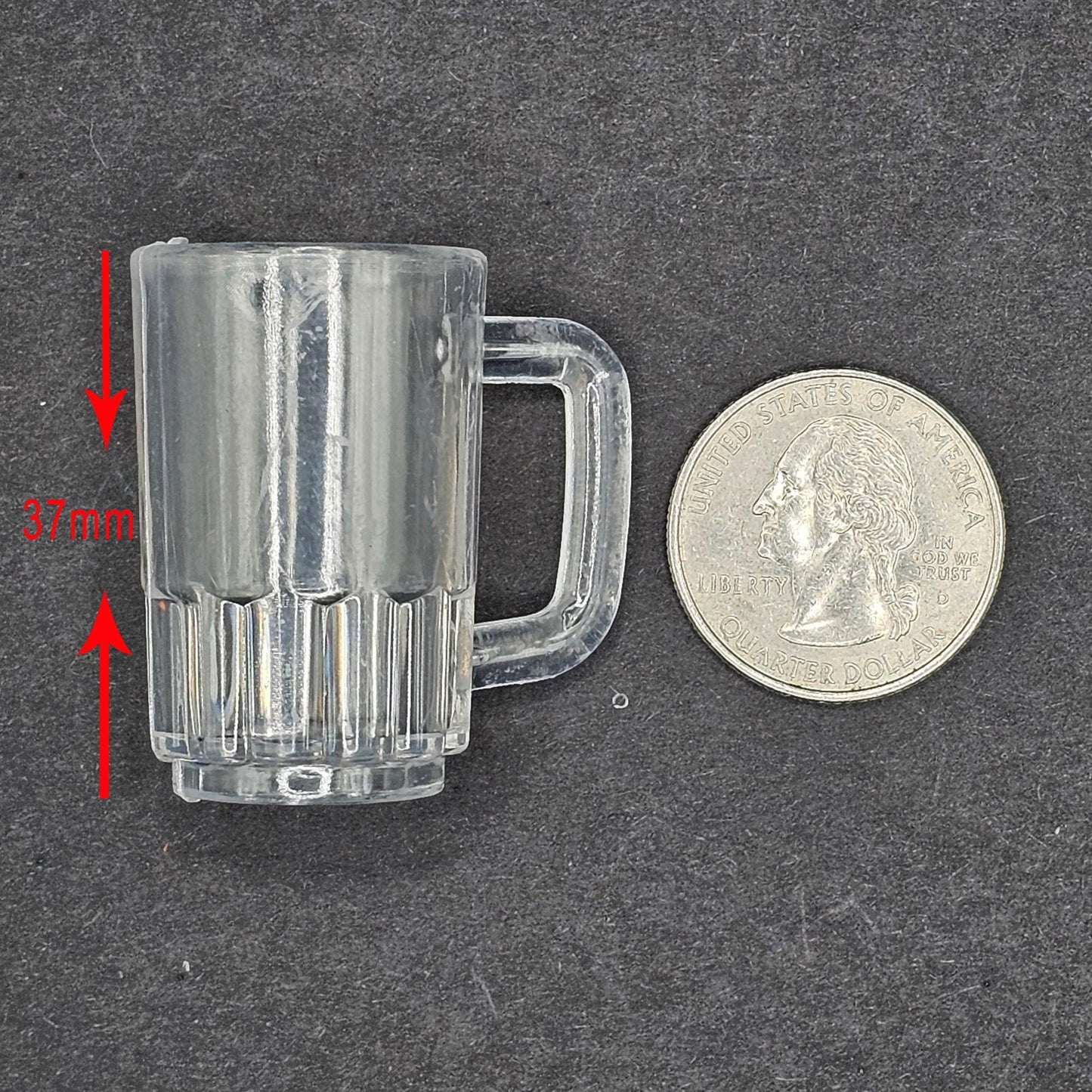 5/10/25 Pcs Miniature Plastic Beer Mug Cup Fake Dollhouse Mugs with Hole DIY Projects #CAB209