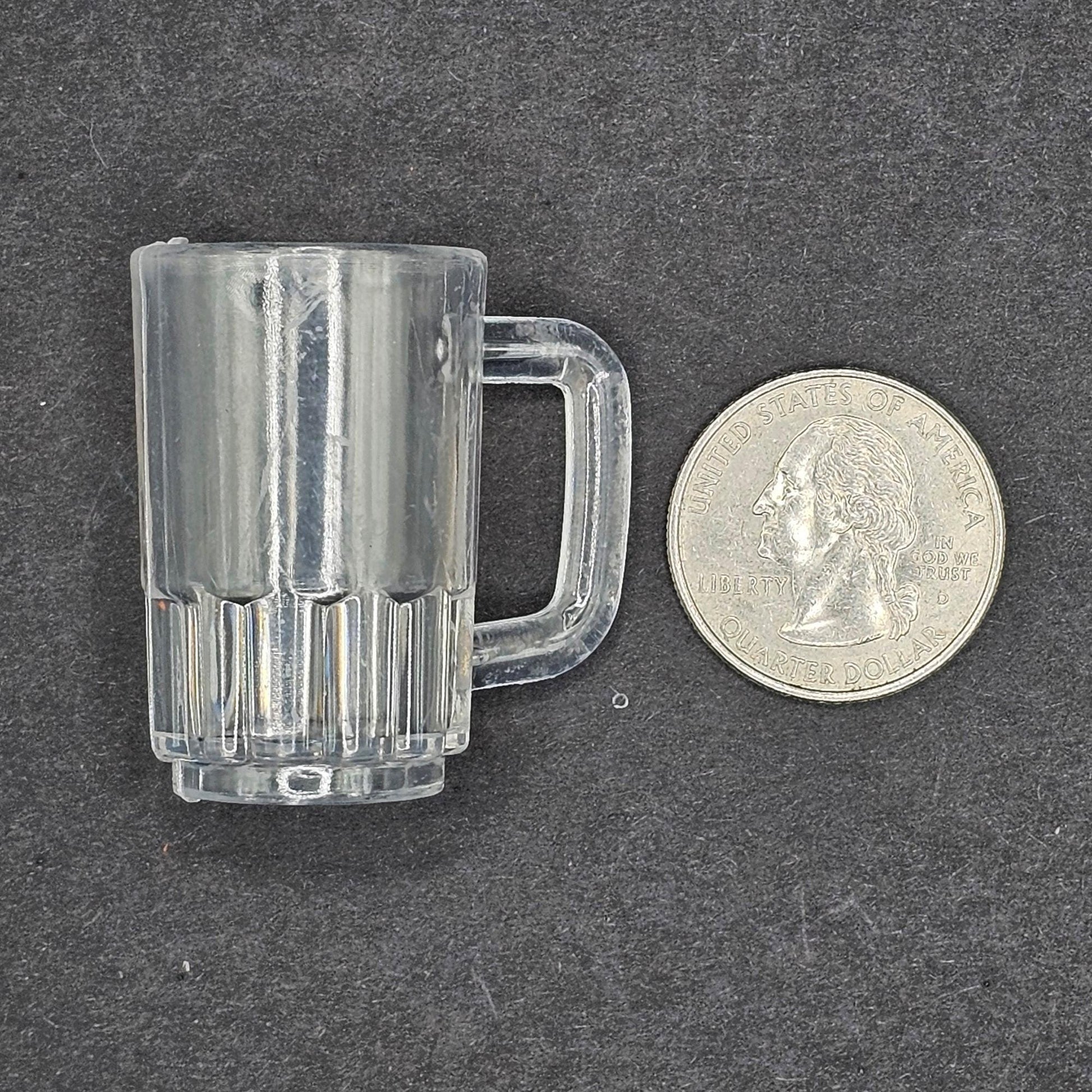 5/10/25 Pcs Miniature Plastic Beer Mug Cup Fake Dollhouse Mugs with Hole DIY Projects #CAB209