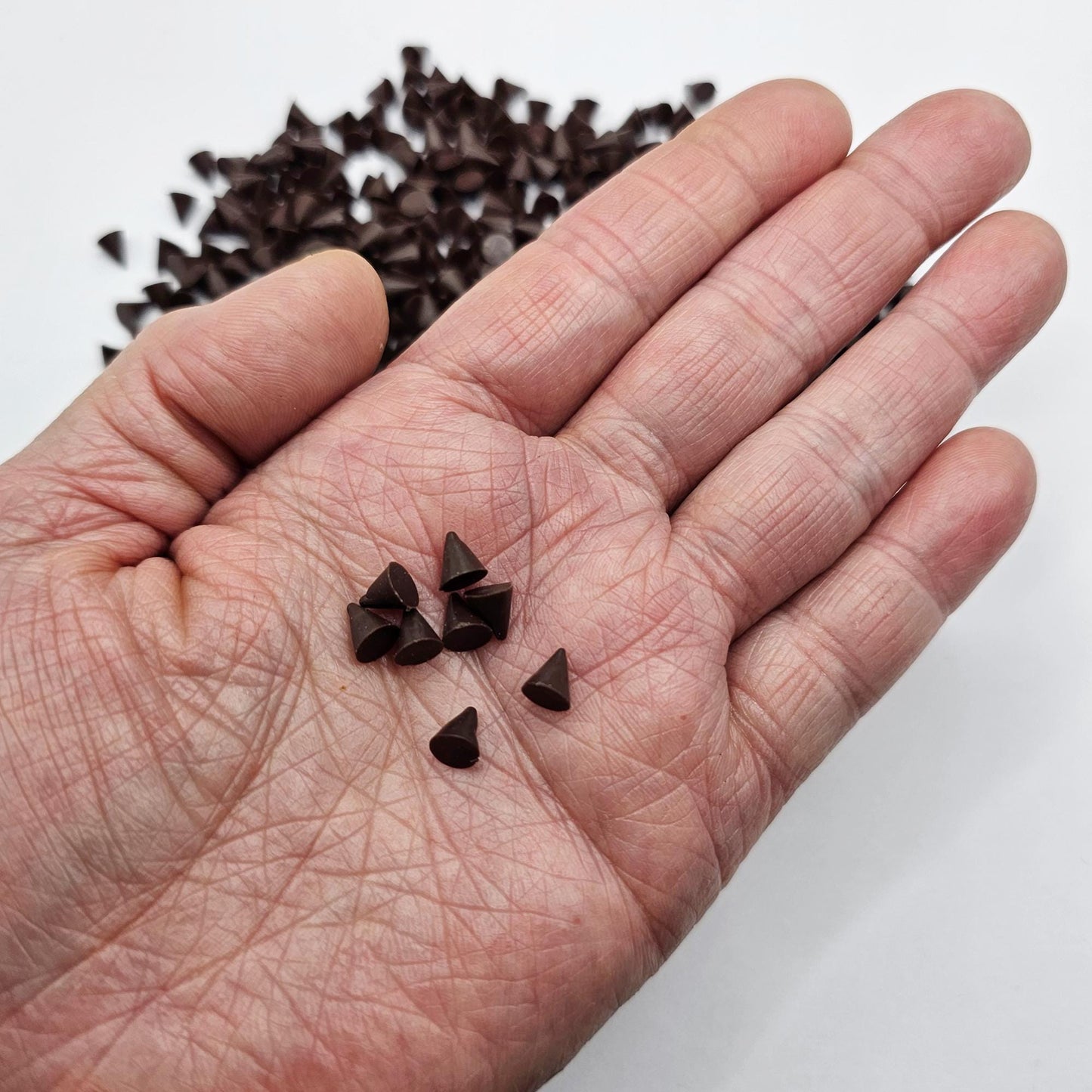20/50 Pcs Resin Chocolate Chips Cabochon NON EDIBLE Realistic Flat Back Bake Chip Cabochons #CAB215