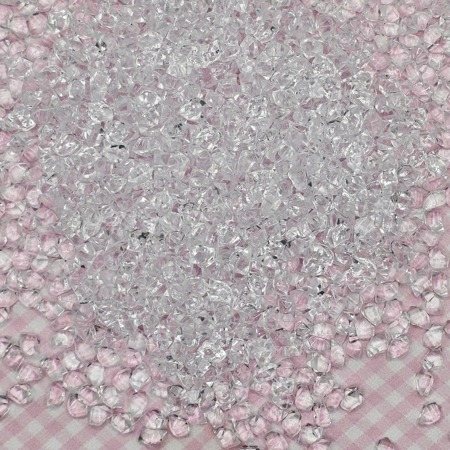 50 Pcs Fake Crushed Ice, Rock Acrylic Ice Cubes, Crystals Fake Diamond Decoration Plastic Gems Vase Fillers, Cabochons #CAB218