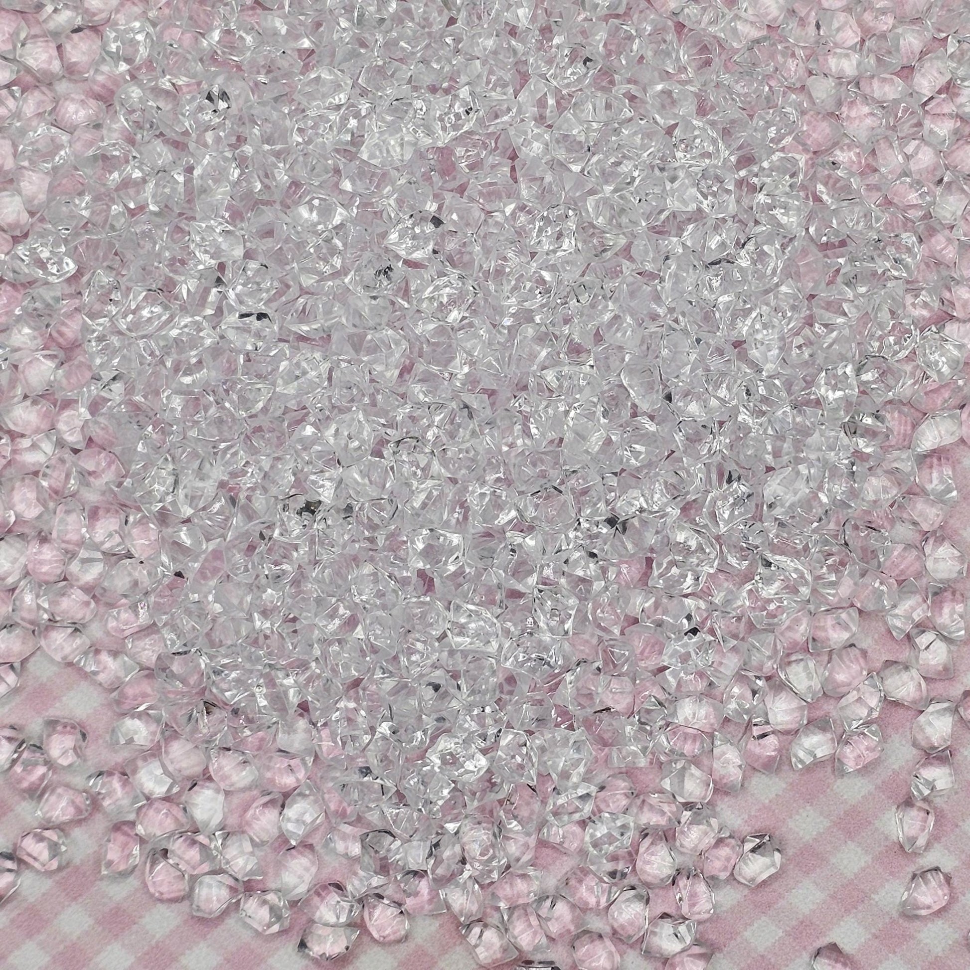 50 Pcs Fake Crushed Ice, Rock Acrylic Ice Cubes, Crystals Fake Diamond Decoration Plastic Gems Vase Fillers, Cabochons #CAB218