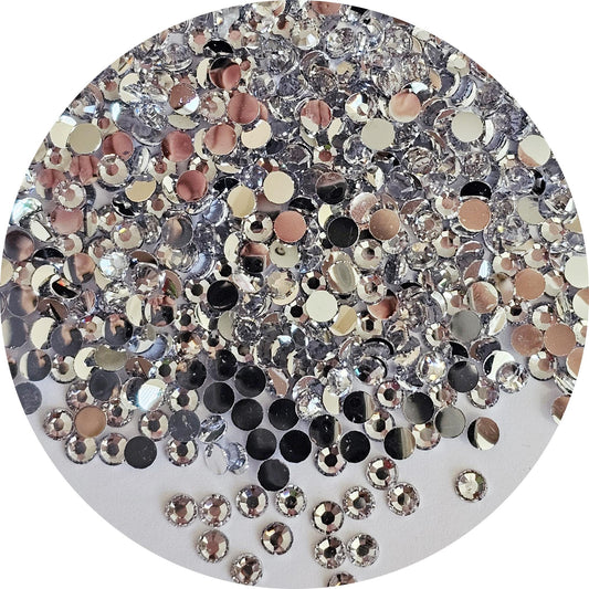 Bulk Flatback Resin Acrylic Rhinestones Non-Hotfix Crystal Clear 2mm 3mm 4mm 5mm 6mm