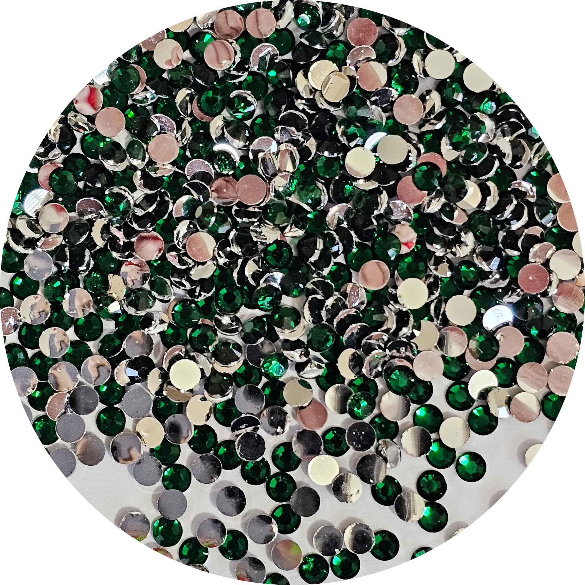 Bulk Flatback Resin Acrylic Rhinestones Non-Hotfix Emerald 2mm 3mm 4mm 5mm 6mm