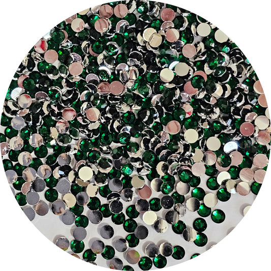 Bulk Flatback Resin Acrylic Rhinestones Non-Hotfix Emerald 2mm 3mm 4mm 5mm 6mm