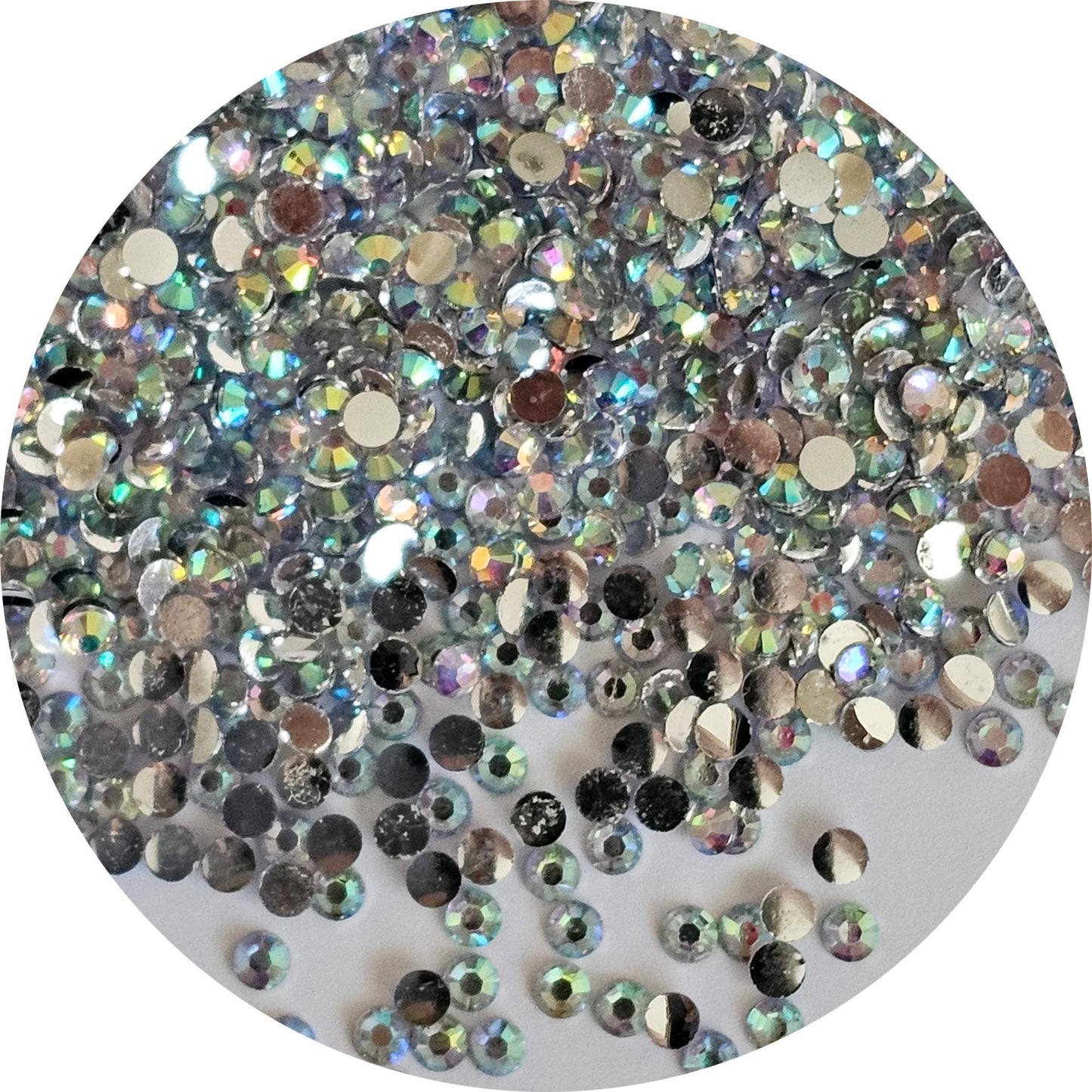 Bulk Flatback Resin Acrylic Rhinestones Non-Hotfix Crystal AB 2mm 3mm 4mm 5mm 6mm