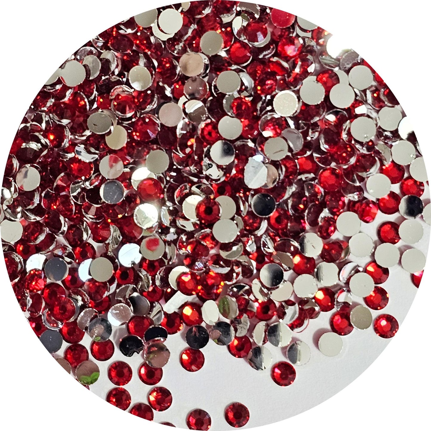 Bulk Flatback Resin Acrylic Rhinestones Non-Hotfix Red 2mm 3mm 4mm 5mm 6mm