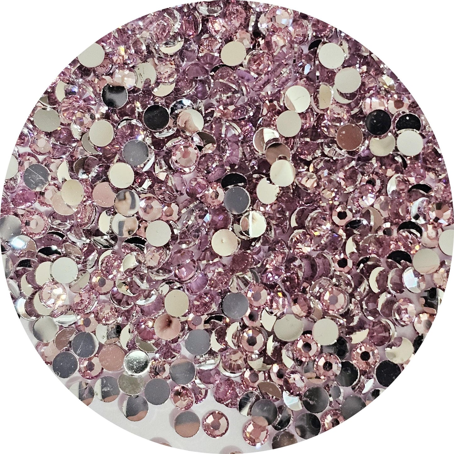 Bulk Flatback Resin Acrylic Rhinestones Non-Hotfix Light Pink 2mm 3mm 4mm 5mm 6mm