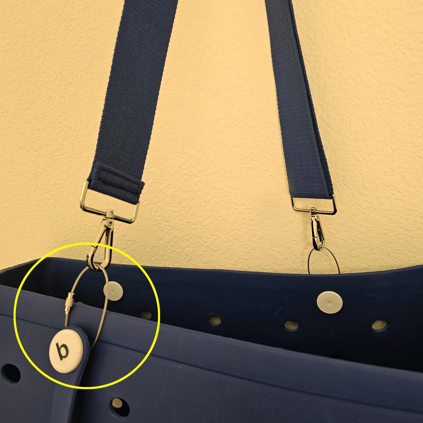 Adjustable Cotton Canvas Crossbody Bag Strap Handbag Purse Shoulder Strap with Stainless Steel Wire Cable Hardware Attachment