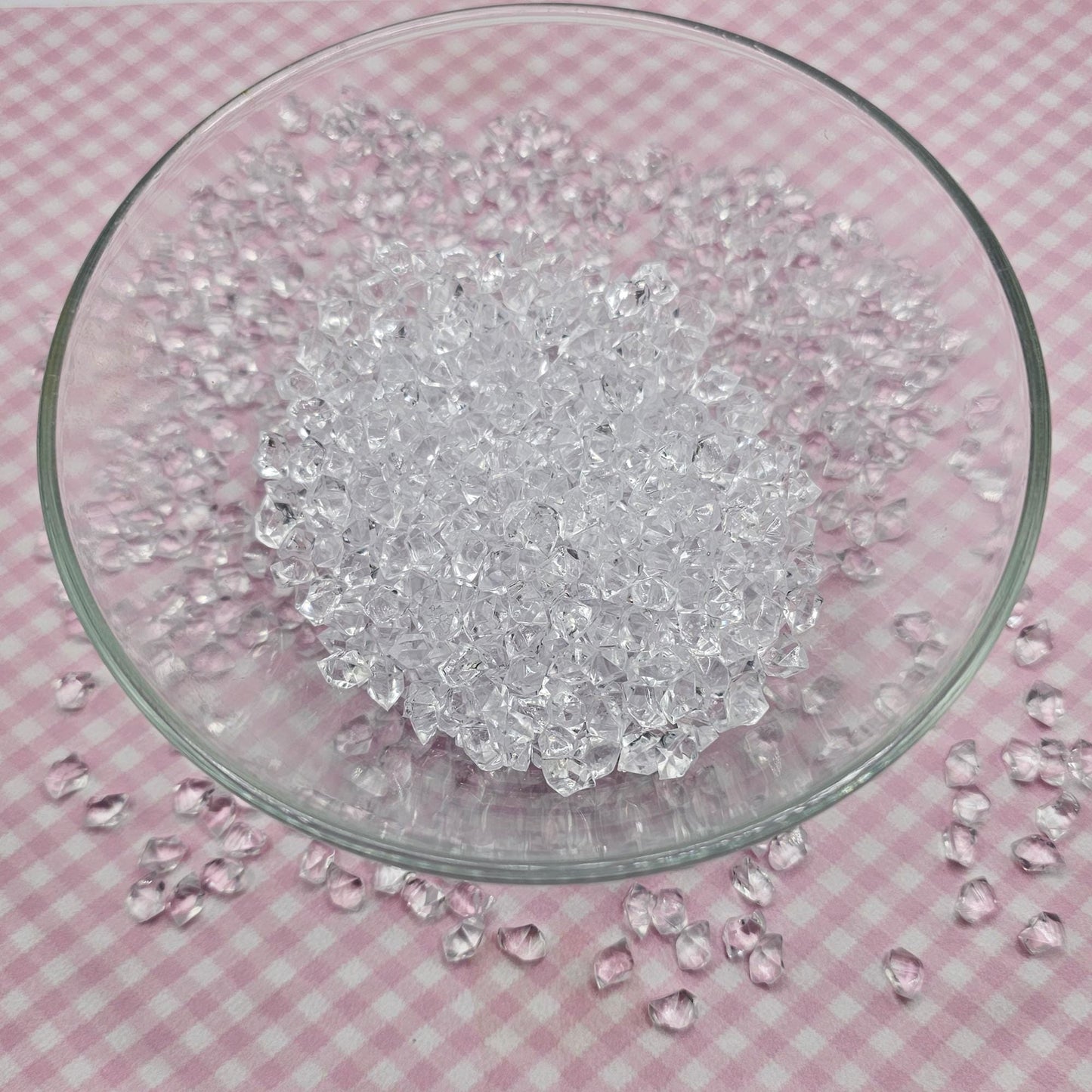 50 Pcs Fake Crushed Ice, Rock Acrylic Ice Cubes, Crystals Fake Diamond Decoration Plastic Gems Vase Fillers, Cabochons #CAB218