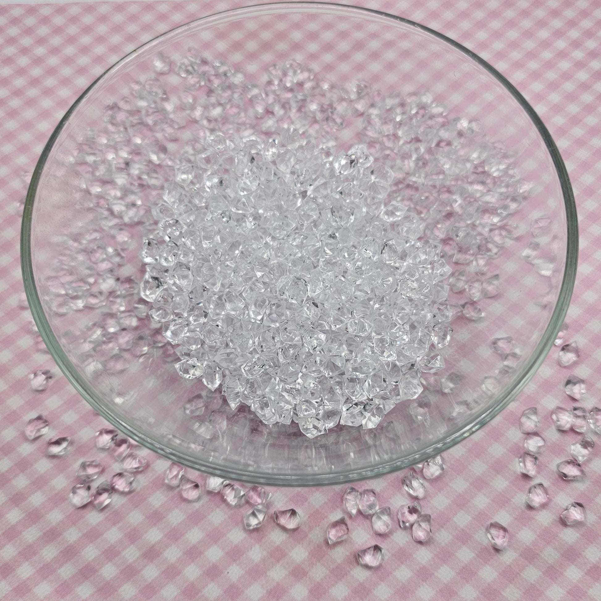 50 Pcs Fake Crushed Ice, Rock Acrylic Ice Cubes, Crystals Fake Diamond Decoration Plastic Gems Vase Fillers, Cabochons #CAB218