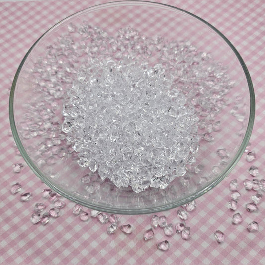 50 Pcs Fake Crushed Ice, Rock Acrylic Ice Cubes, Crystals Fake Diamond Decoration Plastic Gems Vase Fillers, Cabochons #CAB218