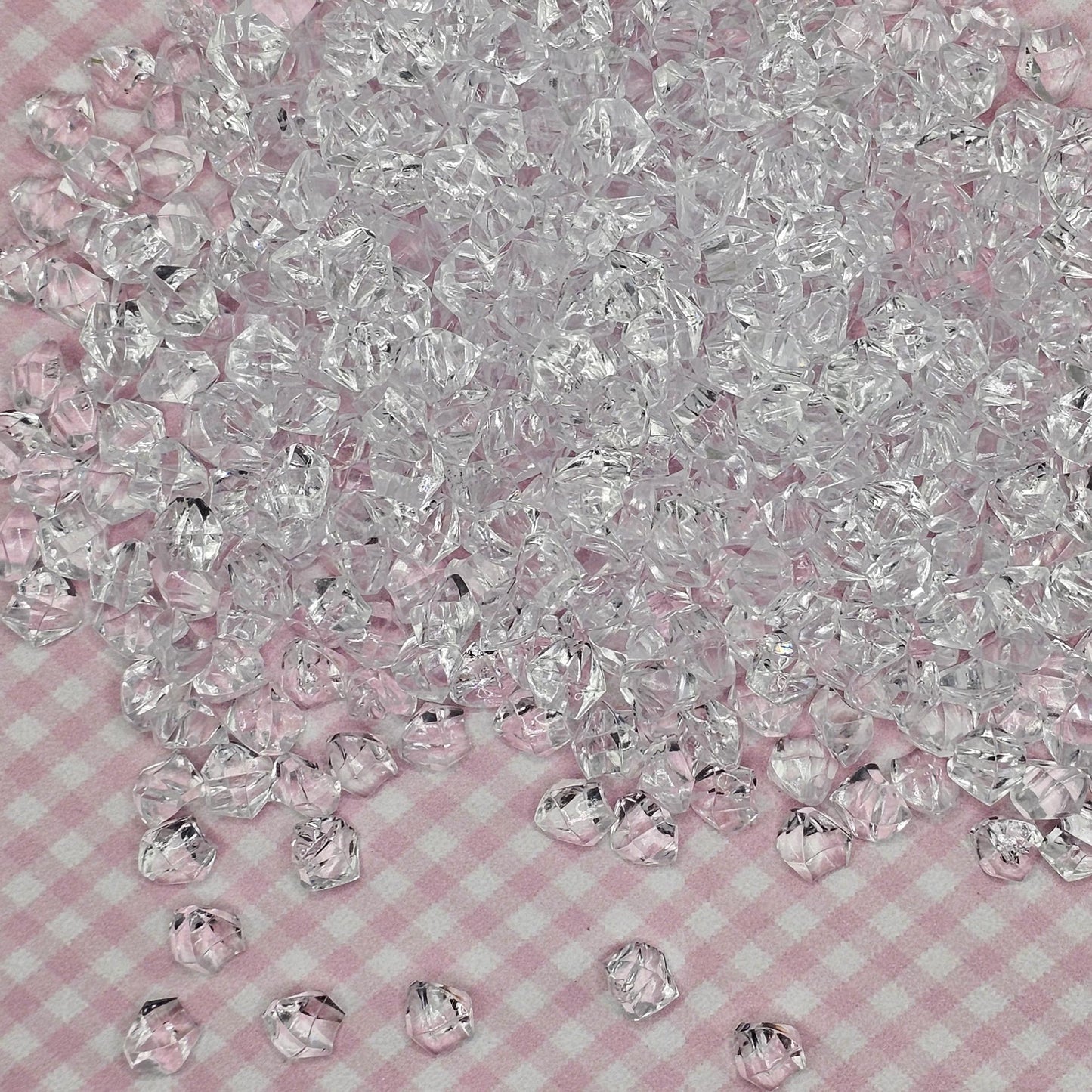 50 Pcs Fake Crushed Ice, Rock Acrylic Ice Cubes, Crystals Fake Diamond Decoration Plastic Gems Vase Fillers, Cabochons #CAB218