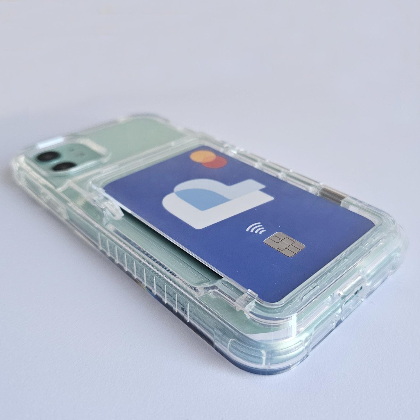Clear Transparent Photocard Holder Flip Open Cardholder Phone Case iPhone 11/12/13/14/15/16/16e Plus Pro Max