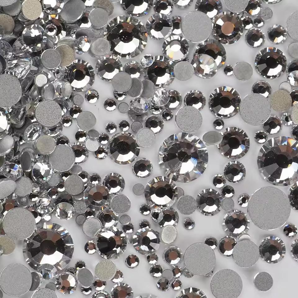 Bulk Flatback Resin Acrylic Rhinestones Non-Hotfix Crystal Clear 2mm 3mm 4mm 5mm 6mm