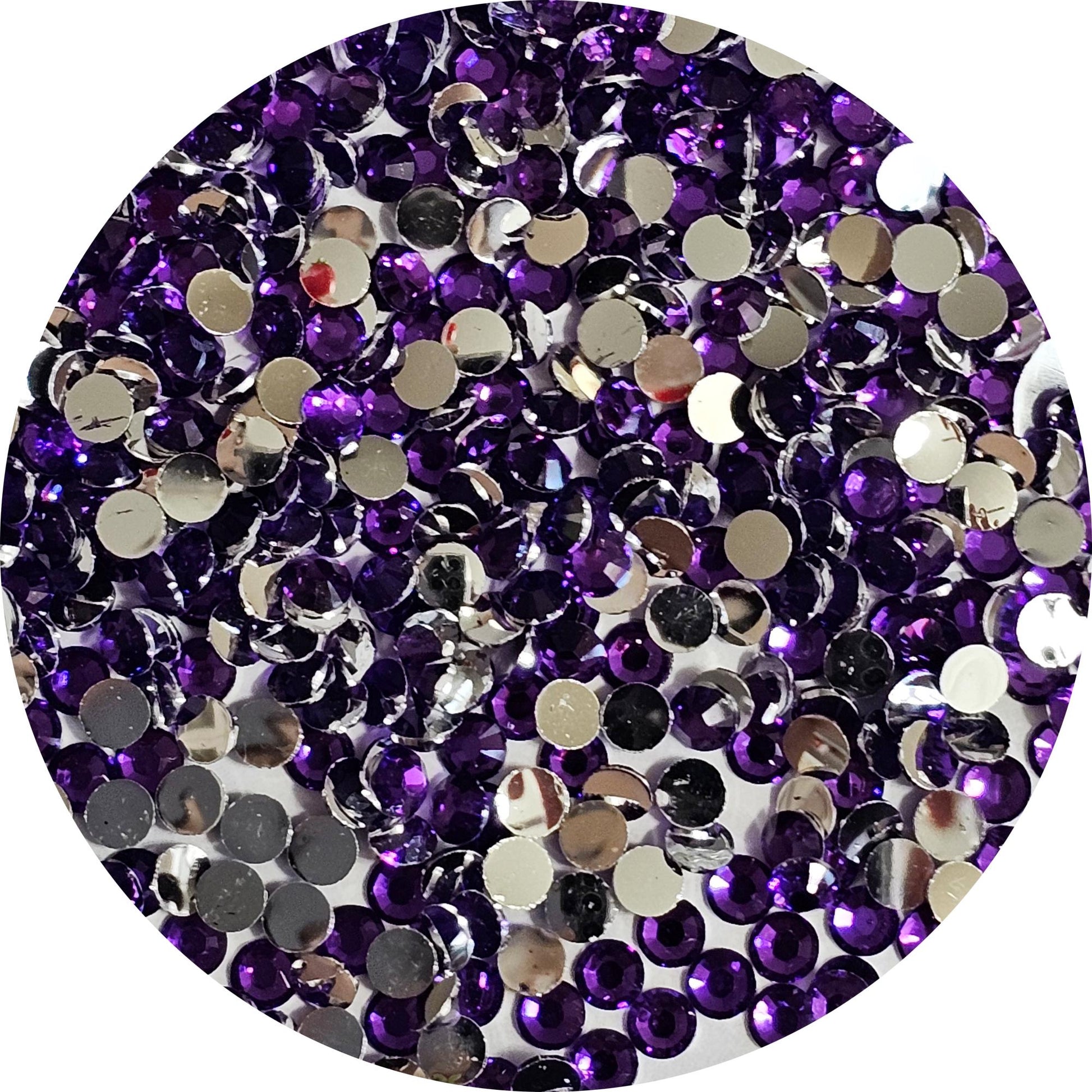 Bulk Flatback Resin Acrylic Rhinestones Non-Hotfix Dark Purple 2mm 3mm 4mm 5mm 6mm