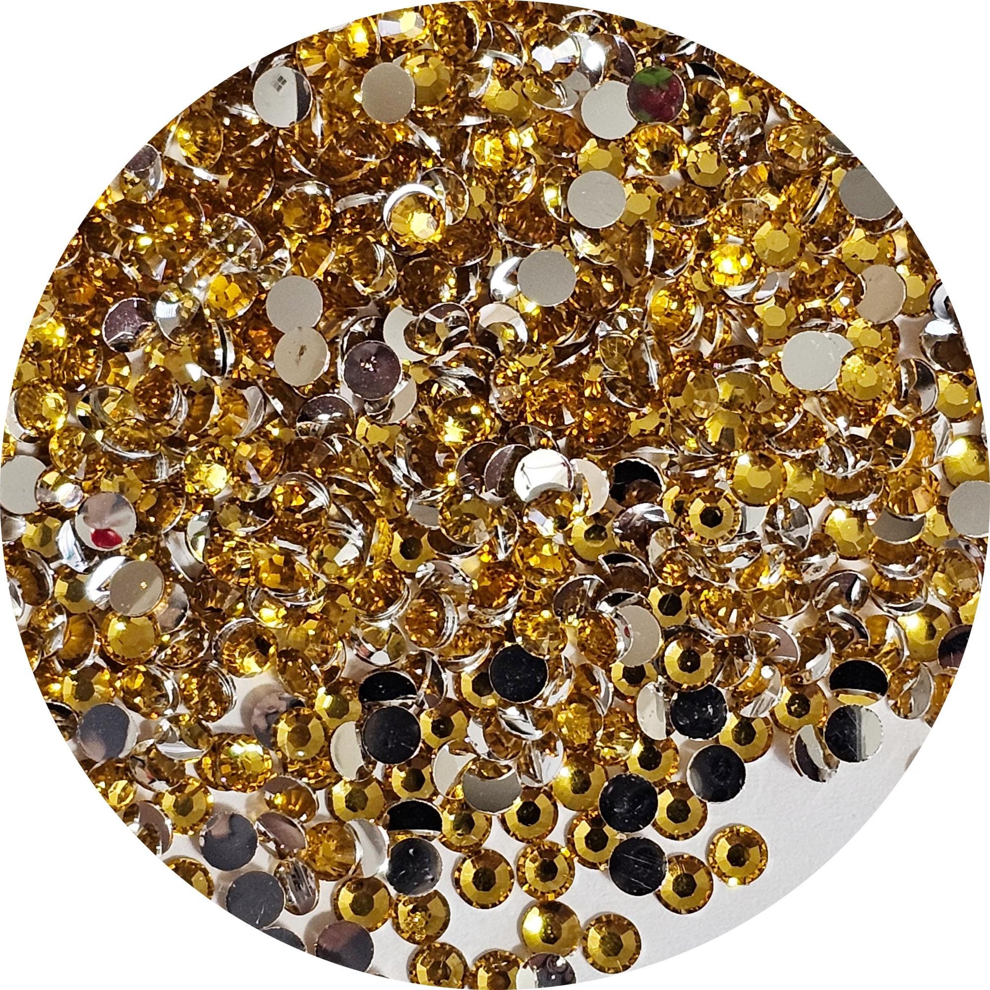 Bulk Flatback Resin Acrylic Rhinestones Non-Hotfix Topaz 2mm 3mm 4mm 5mm 6mm