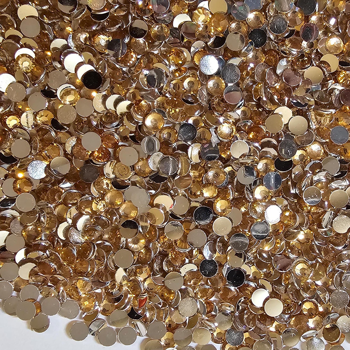 Bulk Flatback Resin Acrylic Rhinestones Non-Hotfix Topaz 2mm 3mm 4mm 5mm 6mm