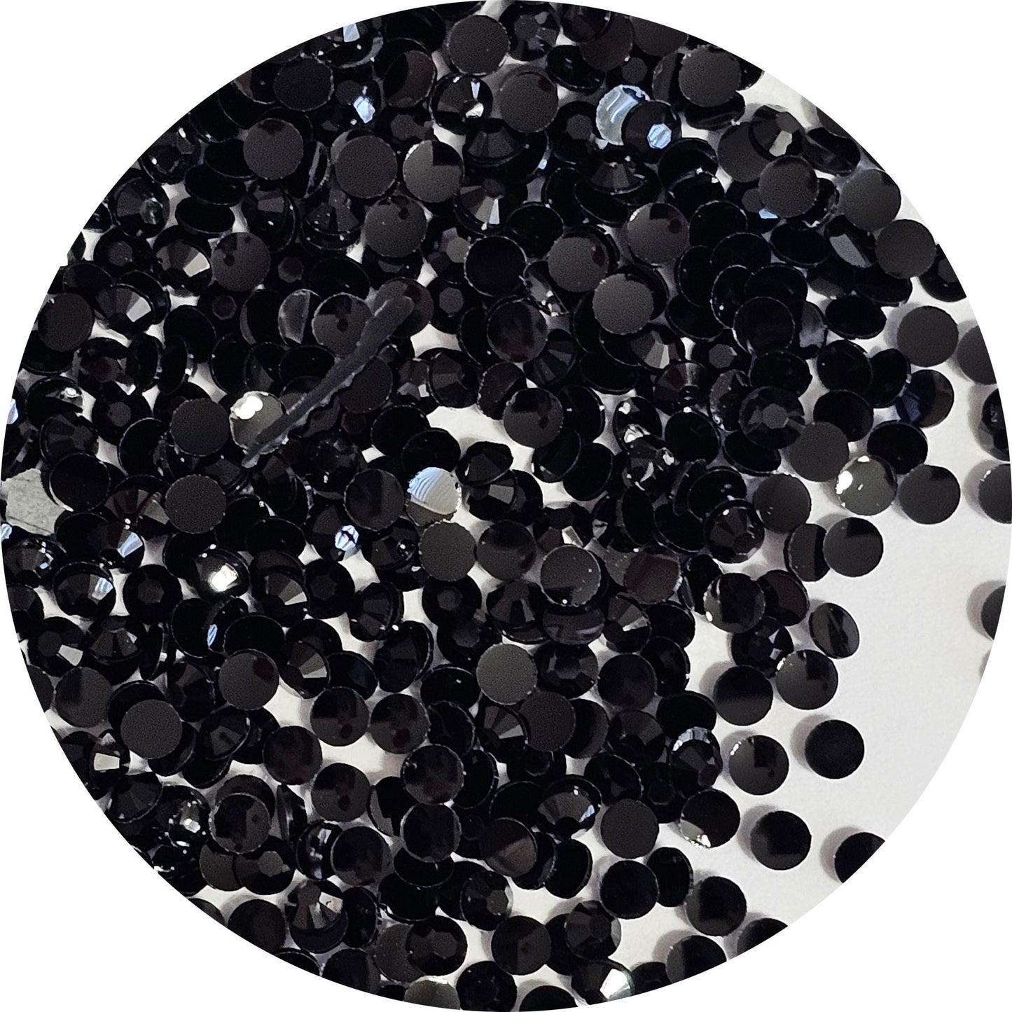 Bulk Flatback Resin Acrylic Rhinestones Non-Hotfix Black 2mm 3mm 4mm 5mm 6mm