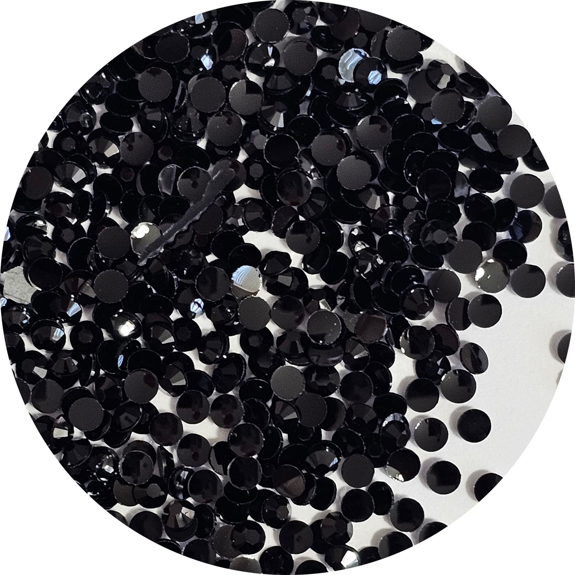 Bulk Flatback Resin Acrylic Rhinestones Non-Hotfix Black 2mm 3mm 4mm 5mm 6mm