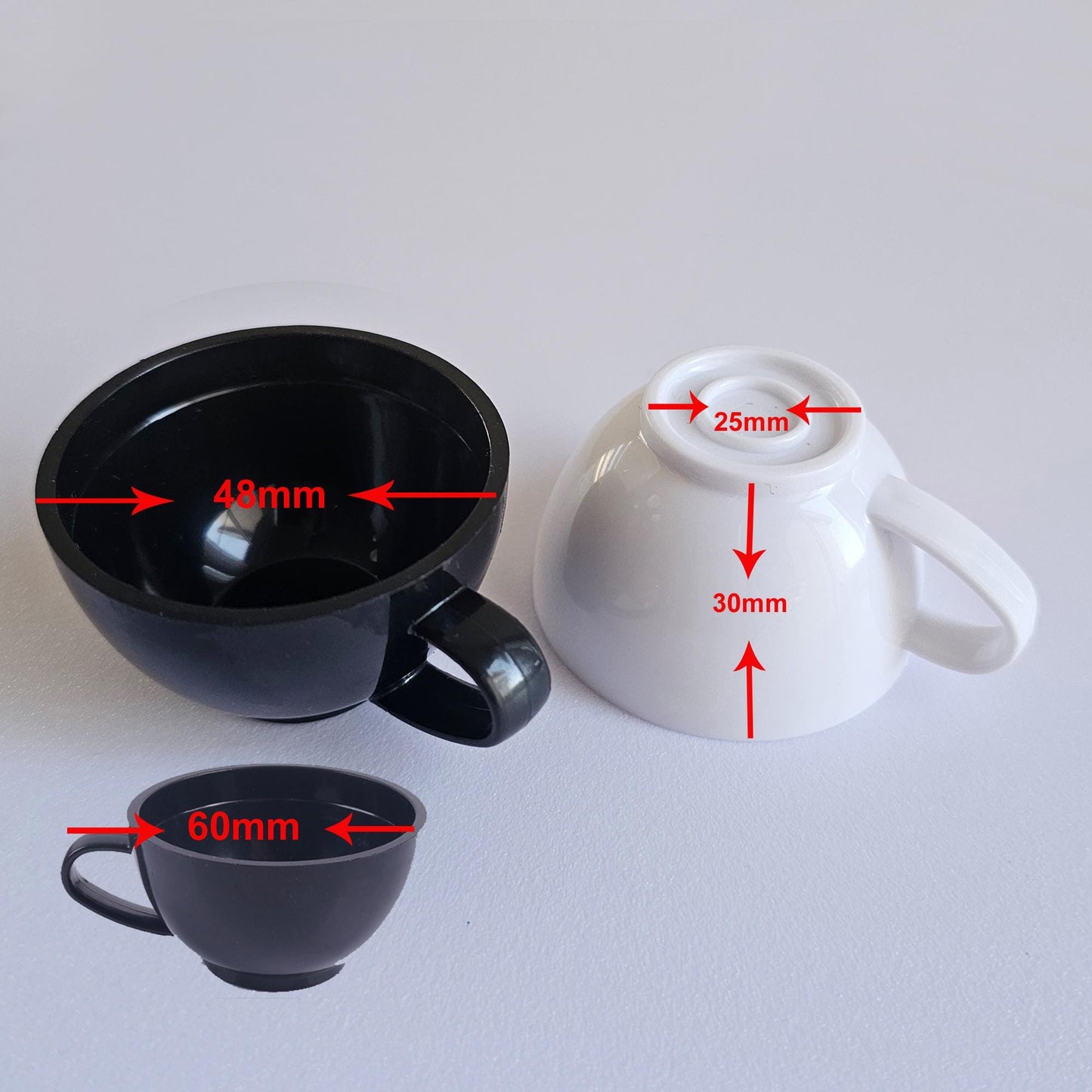5/10/25 Pcs Plastic Dollhouse Tea Cup Coffee Mugs