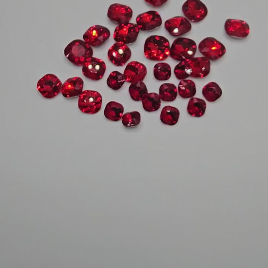 Square Pointed Back Gems Jewels Red Rhinestone 8mm 10mm 12mm