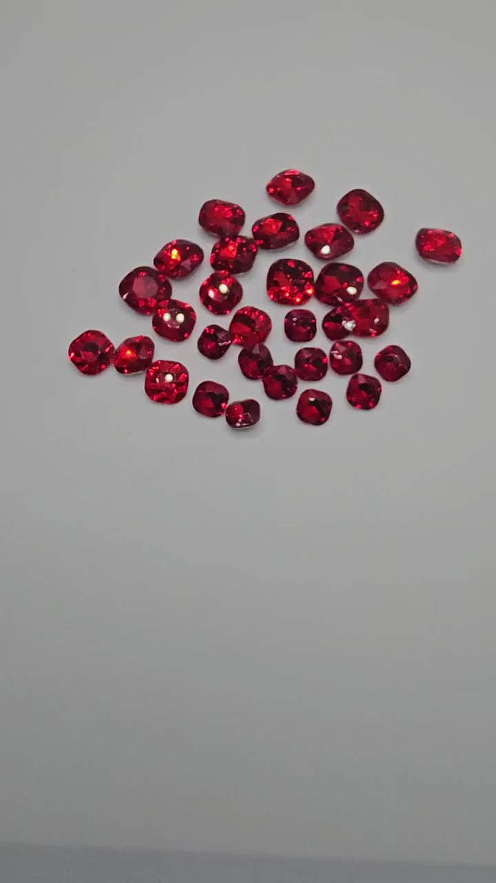 Square Pointed Back Gems Jewels Red Rhinestone 8mm 10mm 12mm