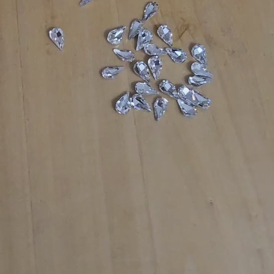 Point Pear Pointed Back Gems Jewels Crystal Clear Rhinestone 6x10mm 8x13mm