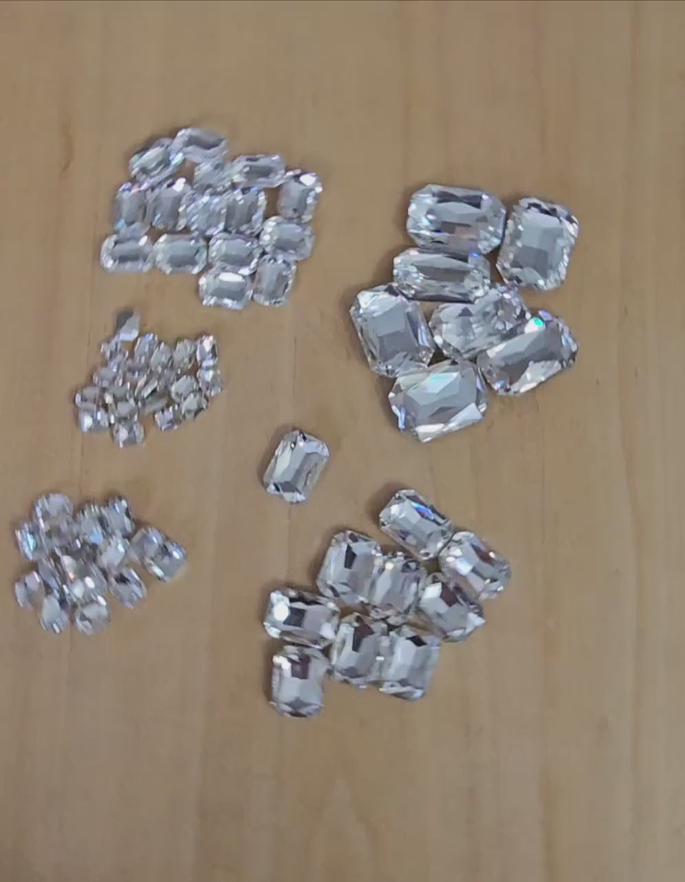 Rectangle Pointed Back Gems Jewels Crystal Clear Rhinestone 6x8mm 8x10mm 10x14mm 13x18mm 18x25mm