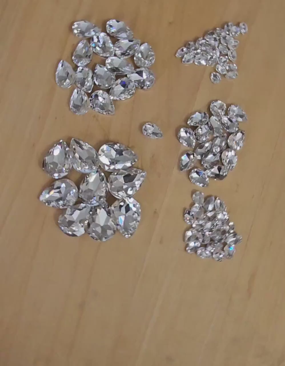 Teardrop Pointed Back Gems Jewels Crystal Clear Rhinestone 6x8mm 8x10mm 10x14mm 13x18mm 18x25mm