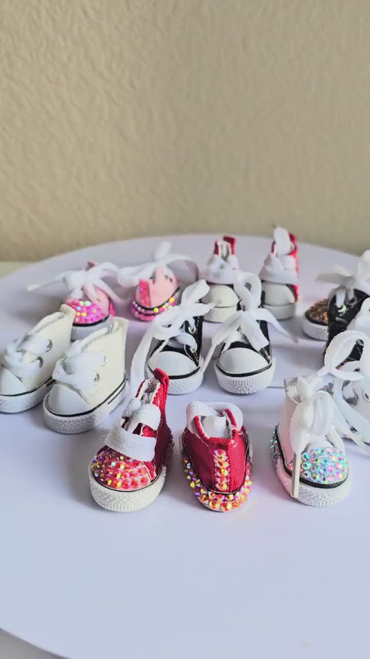 17cm Plush Doll Shoes Doll Bling Rhinestone Sneakers 3.5cm Shoes for Monster Plush Doll