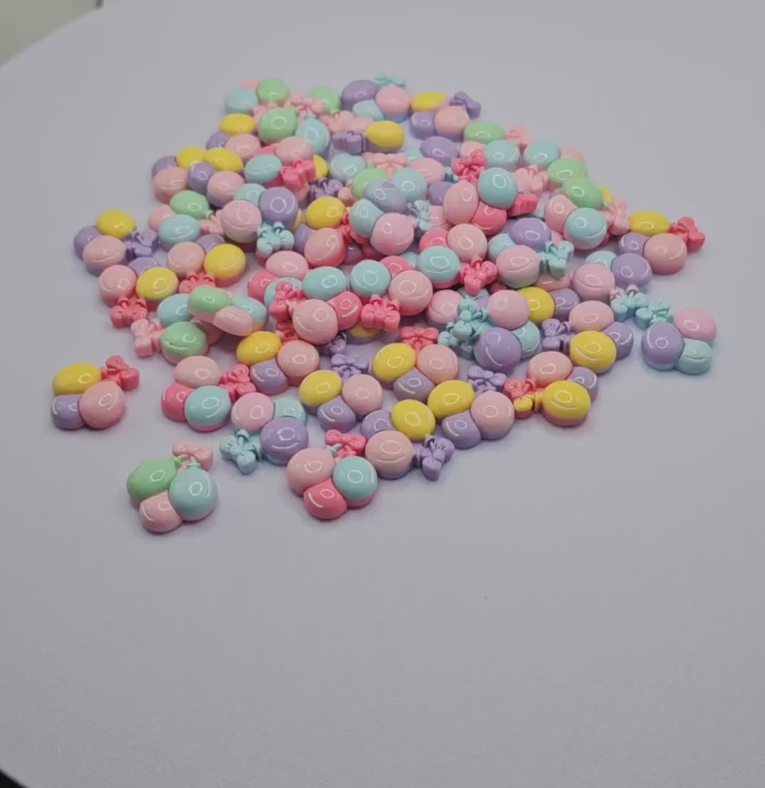 6/20 Pcs Pastel Balloon Cabochons Resin Flatback Cute Kawaii  #CAB070