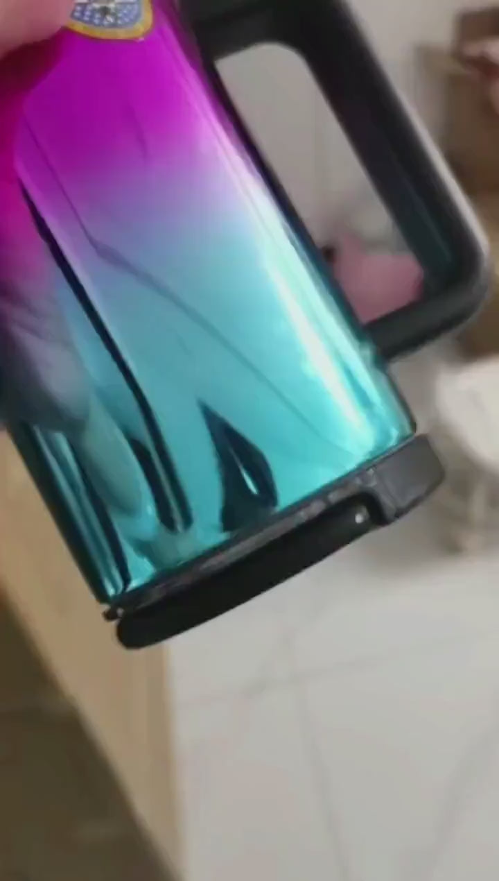 2 Pcs Lid Replacement Leak Proof Spill Proof 40 OZ Tumbler Flip Straw/Handle Compatible Stanley Cup Accessories Black Creamy White