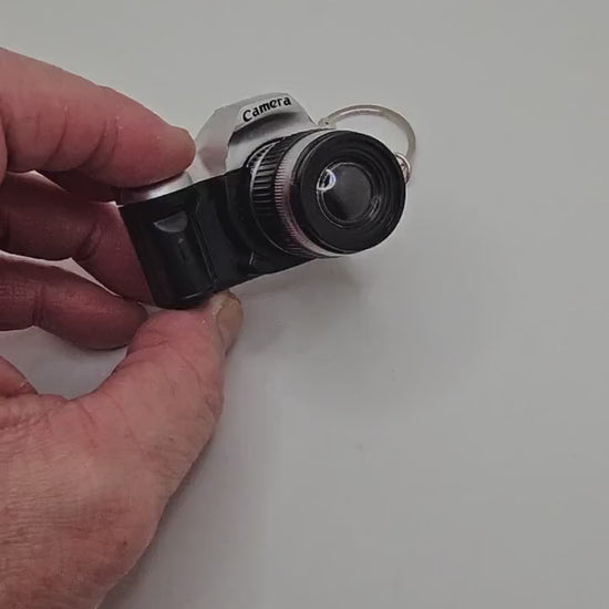 Miniature Flash Sound DSLR Camera  Key Chain Key Ring