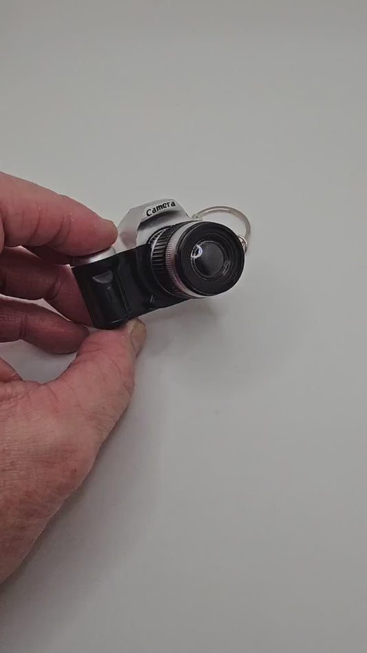 Miniature Flash Sound DSLR Camera  Key Chain Key Ring